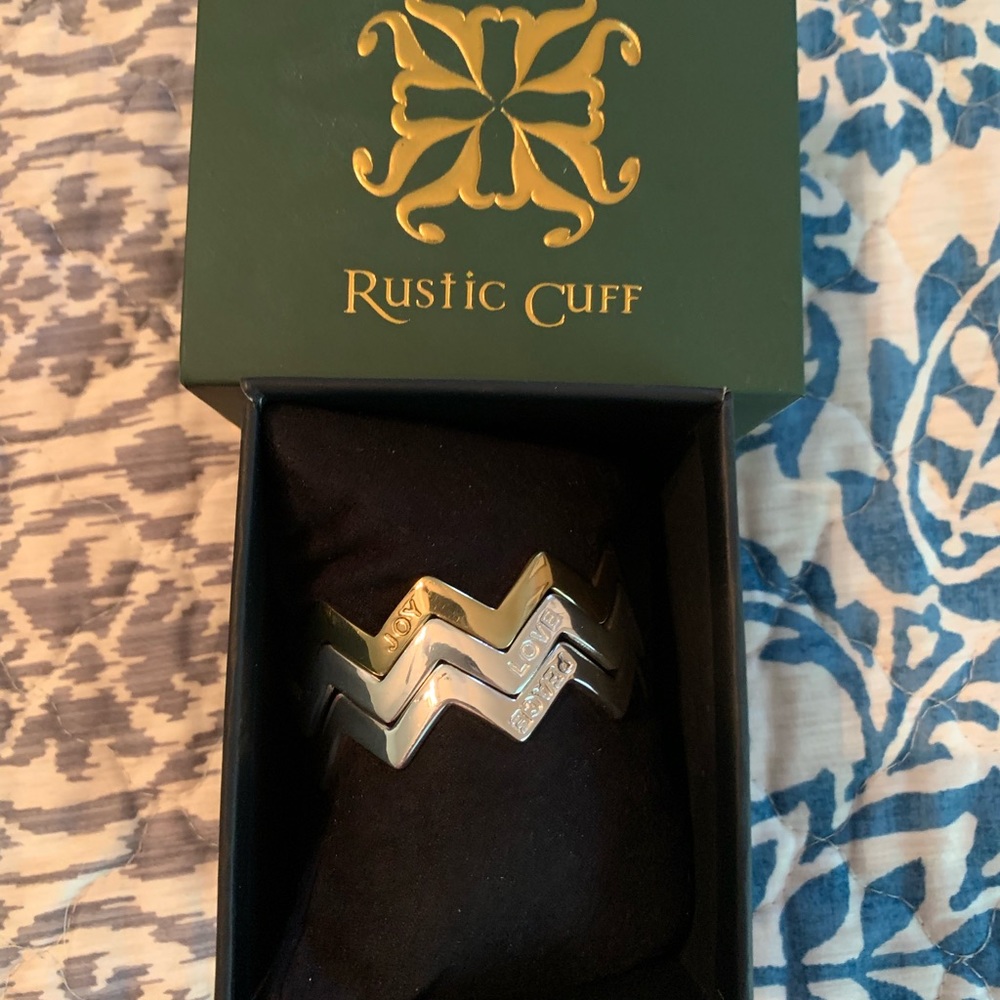 Rustic Cuff Peace Hope and Love set